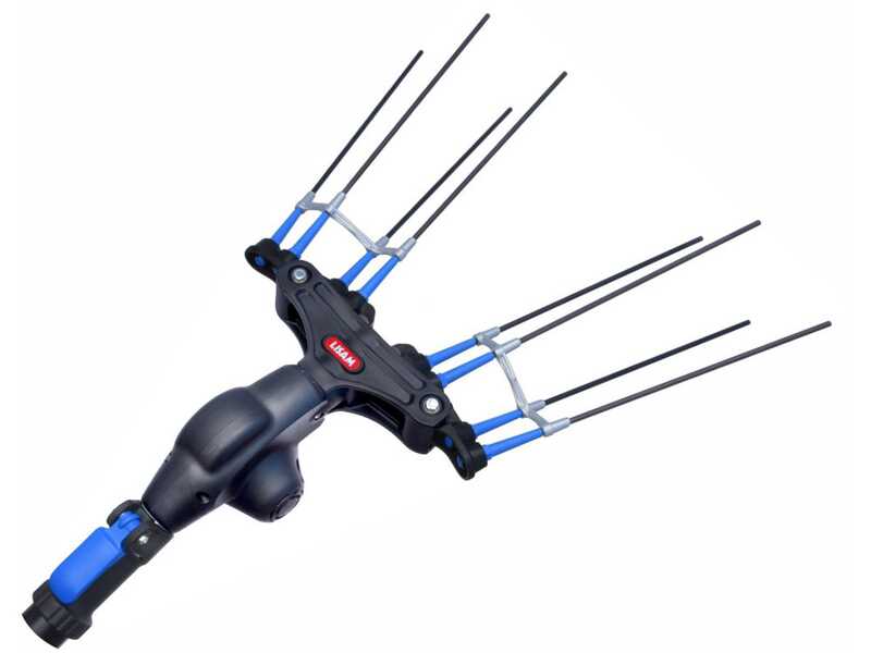 Lisam Thor Peigne vibreur &eacute;lectrique &agrave; batterie - Perche t&eacute;lescopique - 250-350 cm - Batterie 12V 56Ah