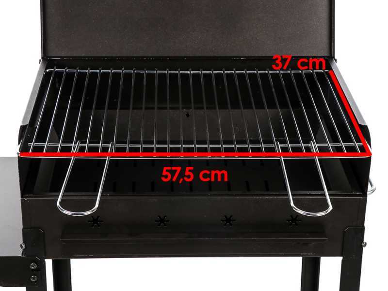 Mille Stella Medium - Barbecue &agrave; charbon en fer artisanal - 57,5x37 cm