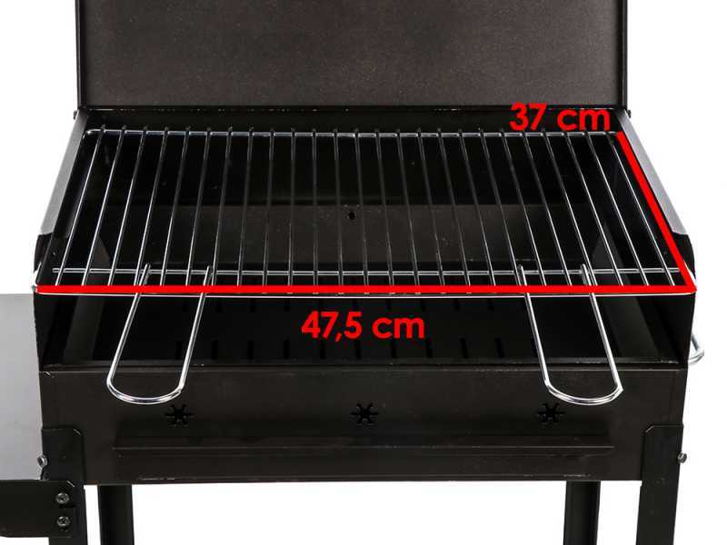 Mille Stella Small - Barbecue &agrave; charbon en fer artisanal - 47,5x37 cm