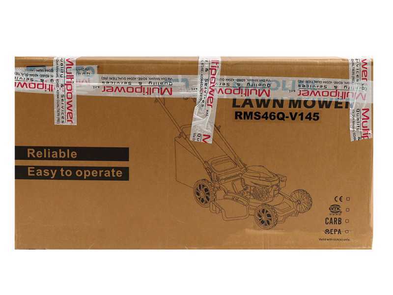Rato Multipower RMS46Q - V145 - Tondeuse &agrave; gazon thermique tract&eacute;e - Moteur Rato de 144 cm3