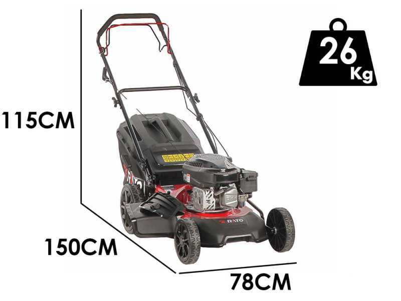 Rato Multipower RMS46Q - V145 - Tondeuse &agrave; gazon thermique tract&eacute;e - Moteur Rato de 144 cm3