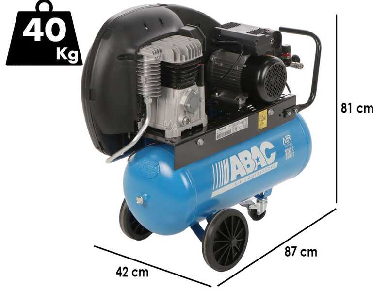 ABAC EXT A29B 50 CM2 - Compresseur &agrave; air &eacute;lectrique monophas&eacute; &agrave; courroie - Moteur 2 CV &ndash; 50 L