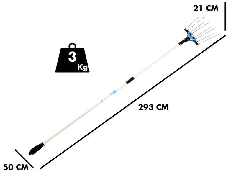 Campagnola Icarus V1 ECO Plug-in - PROM.0141 - Perche en alluminium 150-220 cm - Peigne vibreur &eacute;lectrique &agrave; batterie