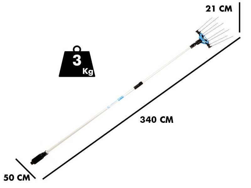 Campagnola Icarus V1 ECO Plug-in - PROM.0140 - Perche en aluminium - 225 - 290 cm - Peigne vibreur &eacute;lectrique &agrave; batterie