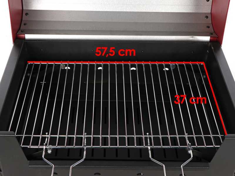 Seven Italy Eliseo Medium - Barbecue &agrave; charbon en fer artisanal - 57,5x37&nbsp;cm