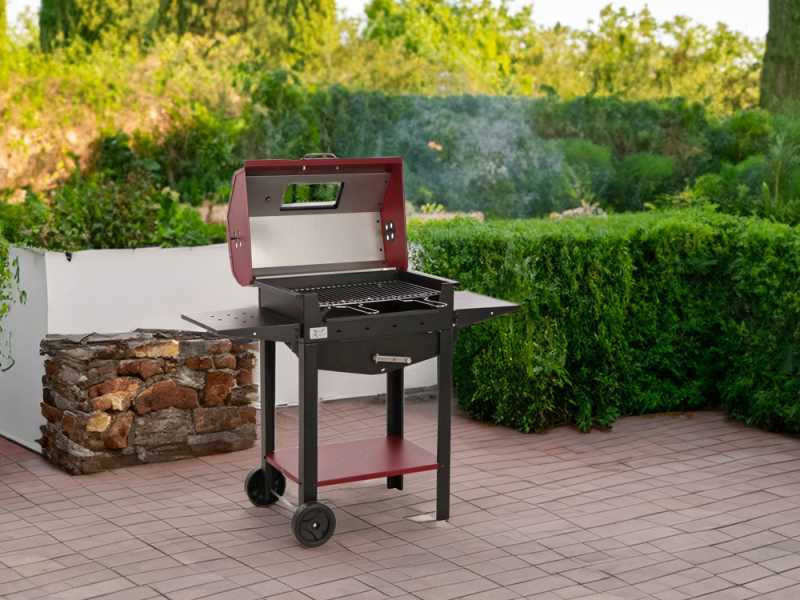 Seven Italy Eliseo Large - Barbecue &agrave; charbon en fer artisanal - 67,5x37&nbsp;cm