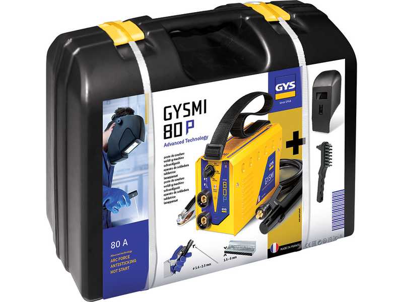 GYS GYSMI 80P - Poste &agrave; souder Inverter (MMA) - &agrave; courant continu (DC) - Mallette