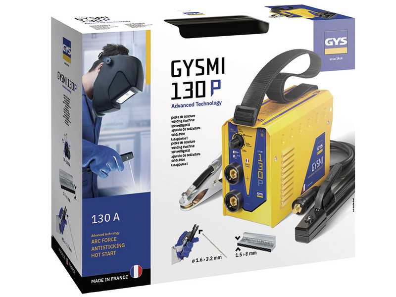 GYS GYSMI 130P - Poste &agrave; souder Inverter (MMA) - &agrave; courant continu (DC) - Mallette