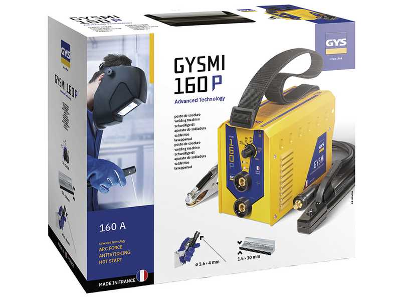 GYS GYSMI 160P - Poste &agrave; souder Inverter (MMA) - &agrave; courant continu (DC) - Mallette
