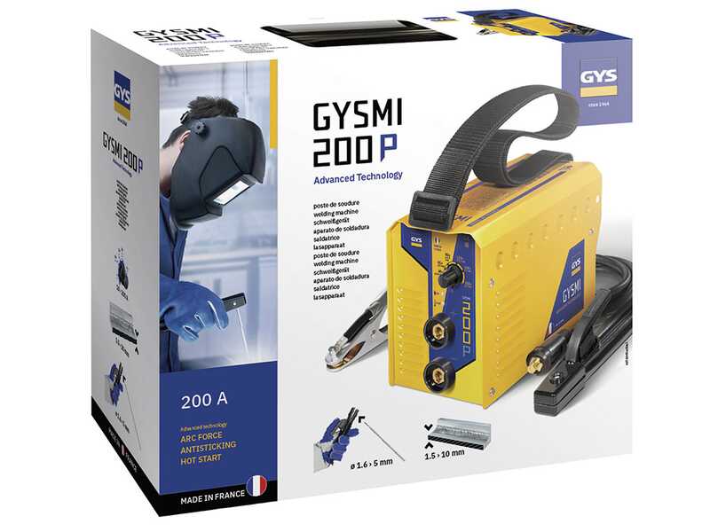 GYS GYSMI 200P - Soudeuse &agrave; onduleur (MMA) - courant continu (CC) - Mallette