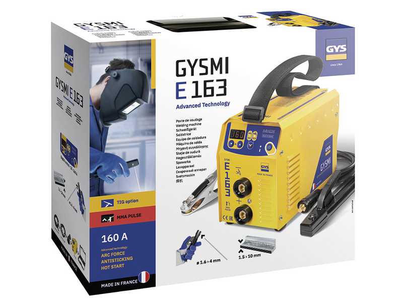 GYS Gysmi E163 - Poste &agrave; souder Inverter (MMA, TIG Lift) - &agrave; courant continu (DC) - Mallette