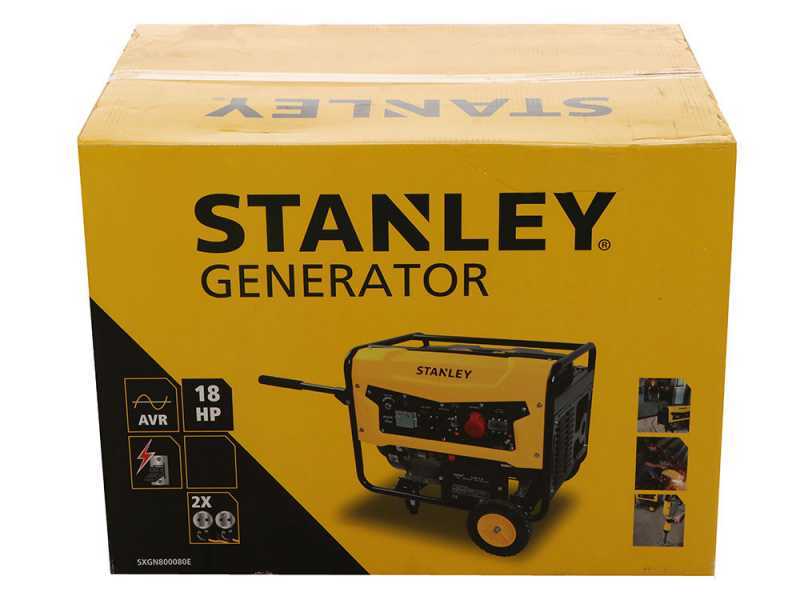 Stanley SG 7500B - Groupe &eacute;lectrog&egrave;ne &agrave; essence - AVR - 7.5 Kw triphas&eacute;