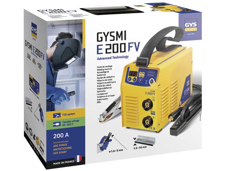 GYS Gysmi E200 FV - Poste &agrave; souder Inverter (MMA, TIG Lift) + Mallette, &agrave; courant continu (DC)