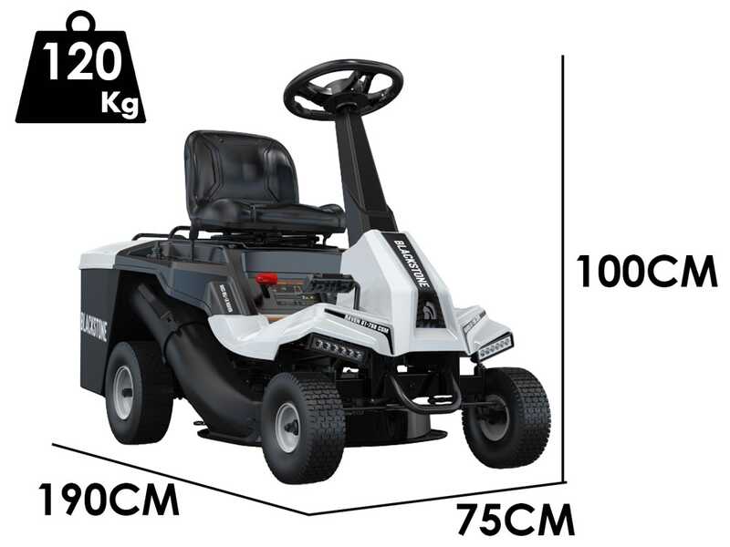 Blackstone RAVEN 61-750 - Tracteur tondeuse mini rider - Moteur de 224 cm3 - D&eacute;marrage &eacute;lectrique