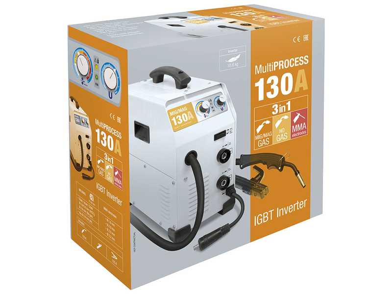 GYS Easymig 130 - Poste &agrave; souder Inverter (MIG/MAG : GAZ, NO GAZ et MMA) - &agrave; courant continu (DC)