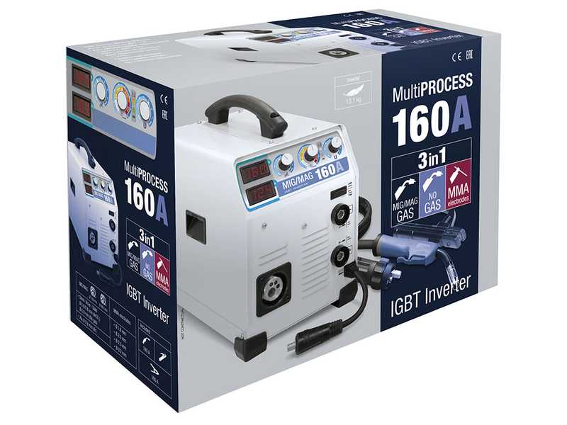 GYS Easymig 160 - Poste &agrave; souder Inverter (MIG/MAG : GAZ, SANS GAZ et MMA) - &agrave; courant continu (DC)