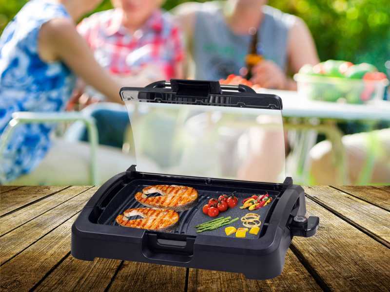 Beper 90871 - Barbecue &eacute;letrique avec couvercle - 2.2 Kw