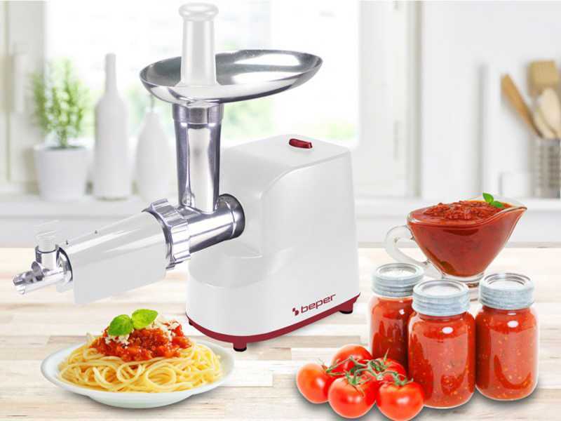 Beper P102ROB200 - Hachoir &agrave; viandes &eacute;lectrique multifonction - Presse-tomates