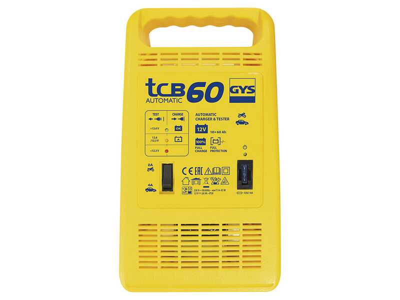 GYS TCB 60 - Chargeur automatique - batterie 12 V de 10 &agrave; 60 Ah