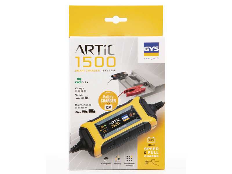 GYS artic 1500 - Chargeur et mainteneur de charge automatique - 12 V