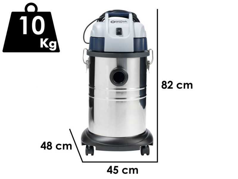 Nilfisk VL100-35 EU GO - Aspirateur professionnel - Bidon en acier inoxydable 35 L - 1000W