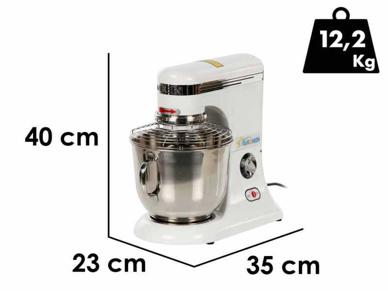 Euromech EPM 5 - Batteur m&eacute;langeur plan&eacute;taire &agrave; vitesse variable - Cuve en inox 5L