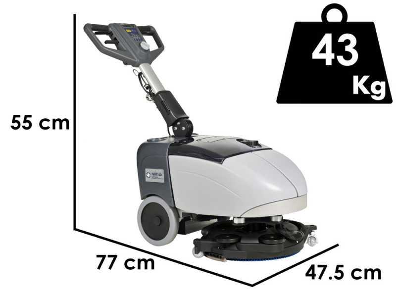 Nilfisk SC351 FULL PKG -  Autolaveuse &agrave; batterie - 3 en 1: lave, s&egrave;che, aspire