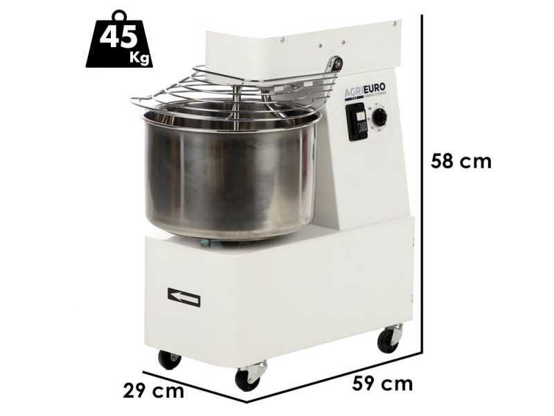 AgriEuro Top-Line Mixer 1000 S - P&eacute;trin &agrave; spirale - Capacit&eacute; 8 Kg