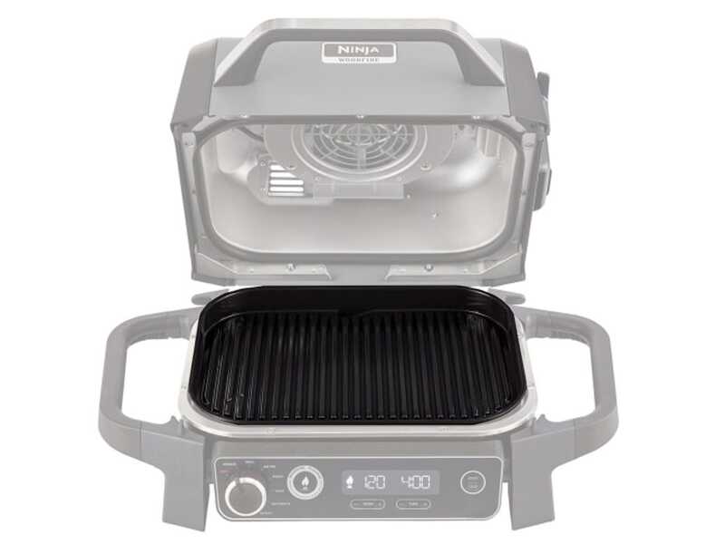 Ninja Woodfire OG701EU - Barbecue &eacute;lectrique avec fumoir et friteuse &agrave; air chaud