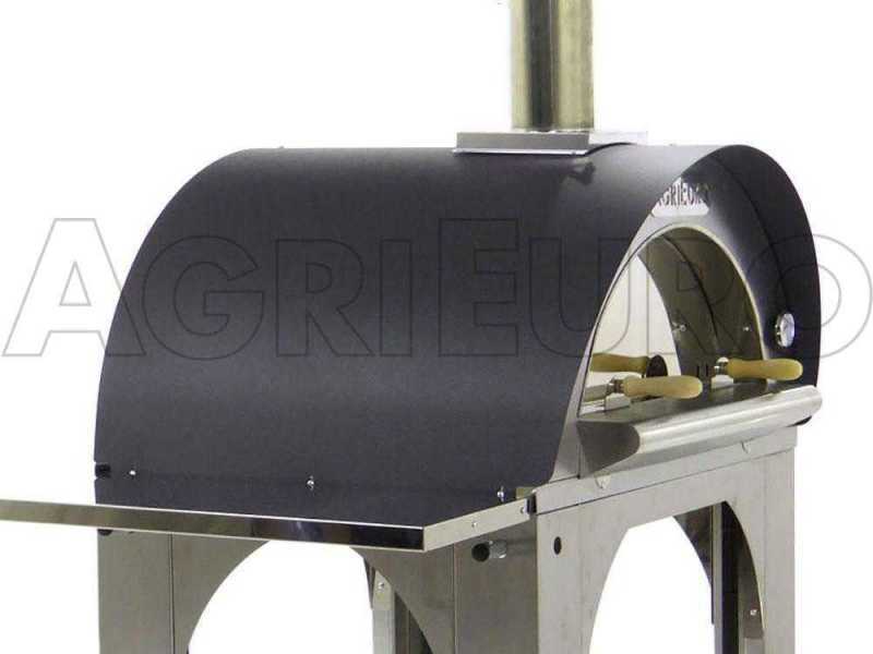 Cibus INOX - Four &agrave; bois pour pizza d'ext&eacute;rieur - Capacit&eacute; de cuisson : 4 pizzas