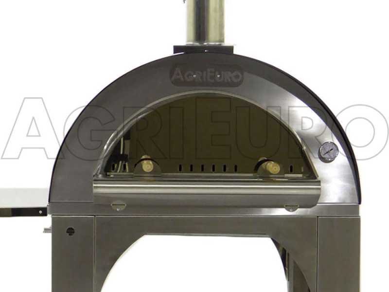 Cibus INOX - Four &agrave; bois pour pizza d'ext&eacute;rieur - Capacit&eacute; de cuisson : 4 pizzas