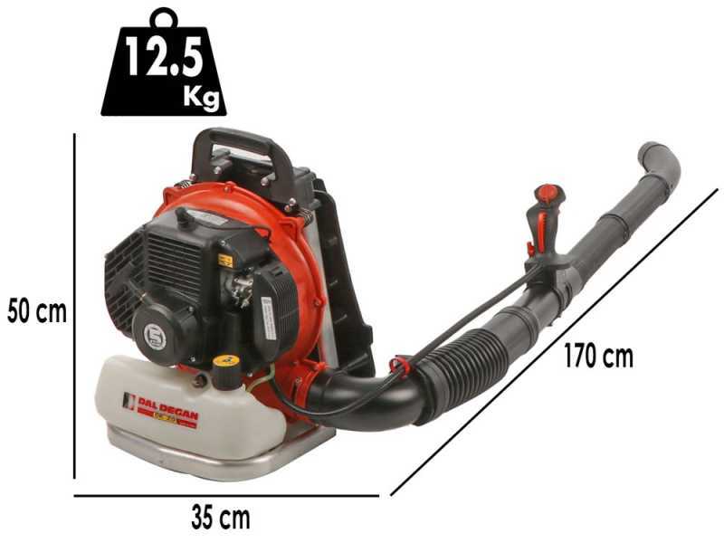 Souffleur &agrave; dos thermique 80 cm3 professionnel Dal Degan DK201 - port&eacute;