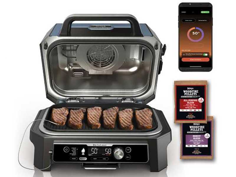 Ninja Woodfire Pro XL OG901EU - Barbecue &eacute;l&eacute;ctrique avec fumeur