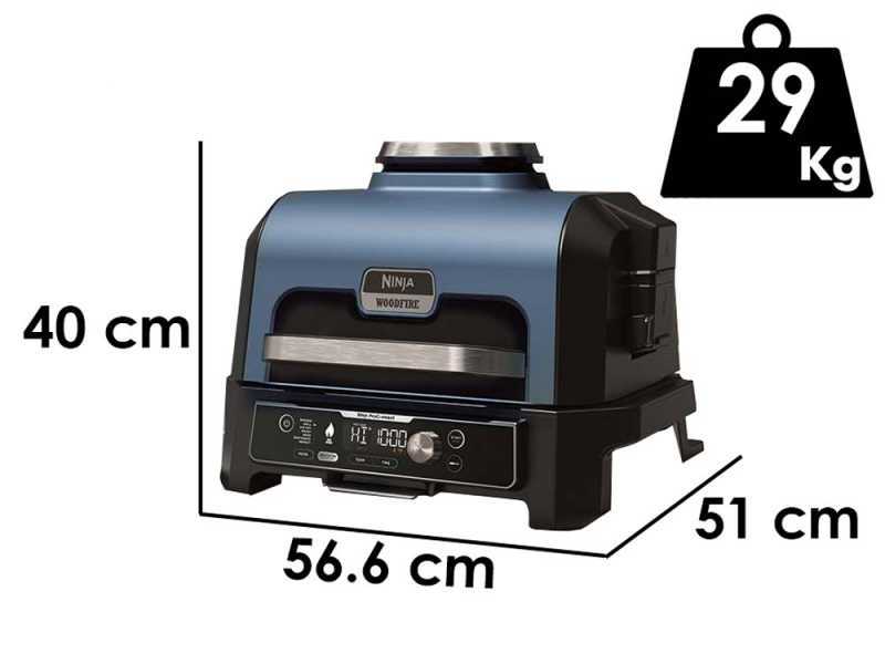 Ninja Woodfire Pro XL OG901EU - Barbecue &eacute;l&eacute;ctrique avec fumeur