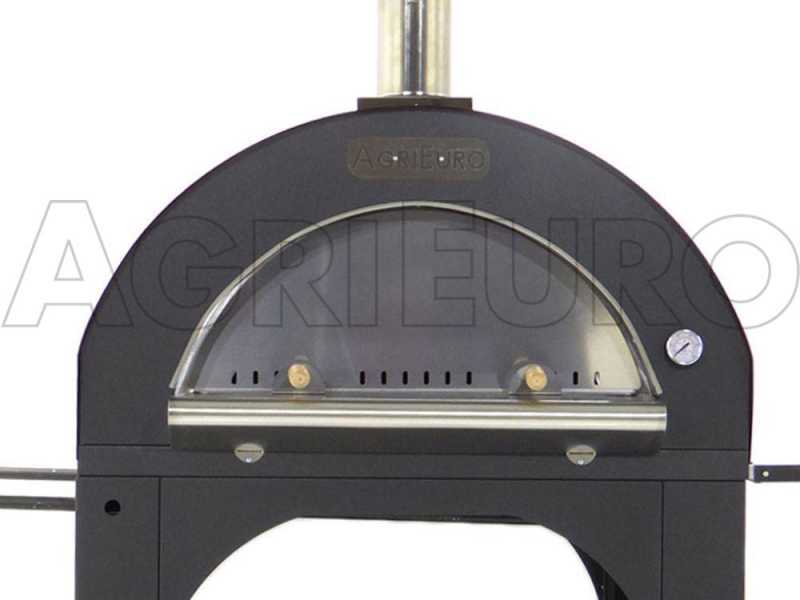 AgriEuro Cibus Red - Four &agrave; bois pour pizza d'ext&eacute;rieur 100x80 Cibus Red - 5 pizzas