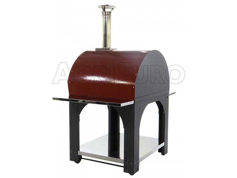 AgriEuro Cibus Red - Four &agrave; bois pour pizza d'ext&eacute;rieur 100x80 Cibus Red - 5 pizzas