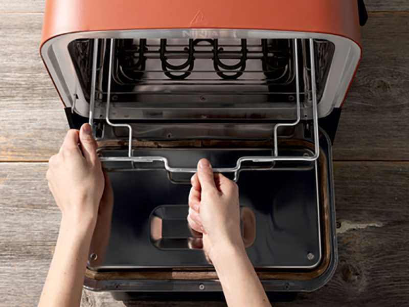Ninja Woodfire OO101EU - Four &eacute;lectrique d'ext&eacute;rieur pour pizza et r&ocirc;tis