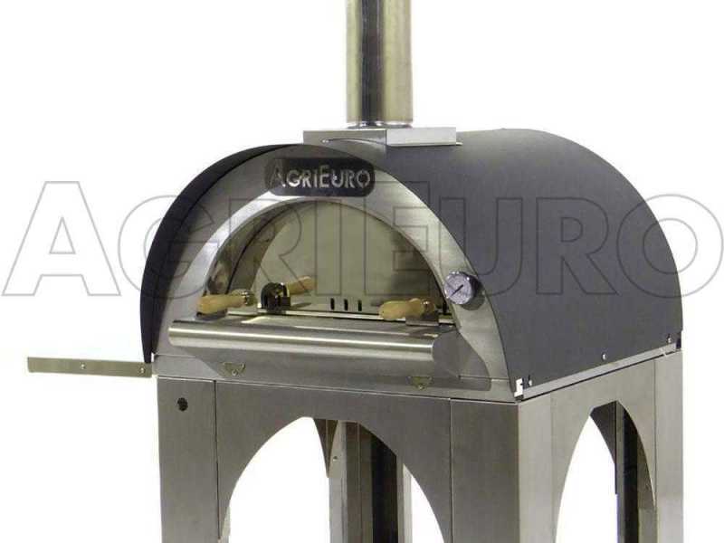 Cibus INOX - Four &agrave; bois d'ext&eacute;rieur pour pizza - Capacit&eacute; de cuisson : 2 pizzas
