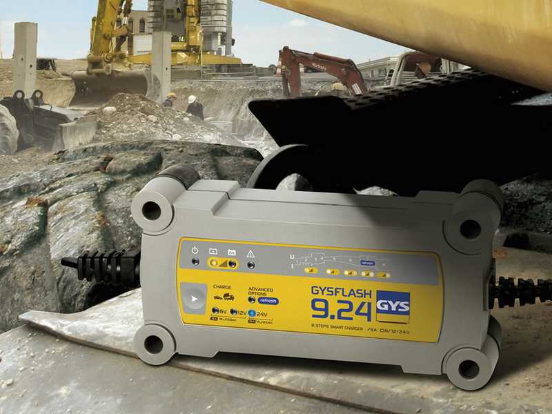 GYS Flash 9.24 - Chargeur et mainteneur de charge automatique - Batteries 6 - 12 - 24 V