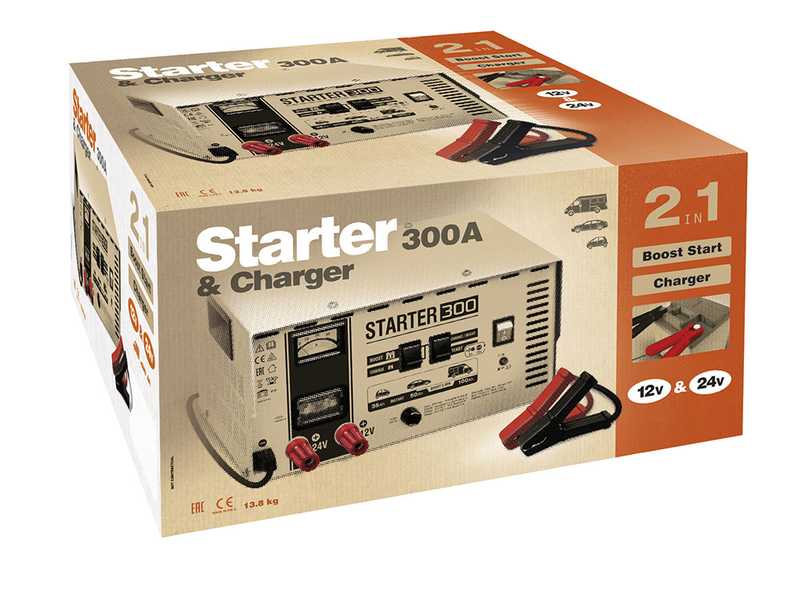GYS Start 300 - Chargeur de batterie et d&eacute;marreur - 12/24 V