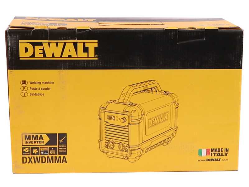 DeWalt DXWDMMA 160 E - Poste &agrave; souder Inverter (MMA) - &agrave; courant continu  (DC) + KIT