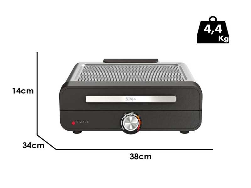 Ninja Sizzle GR101EU - Grill et plancha &eacute;lectrique d'int&eacute;rieur - 1450W