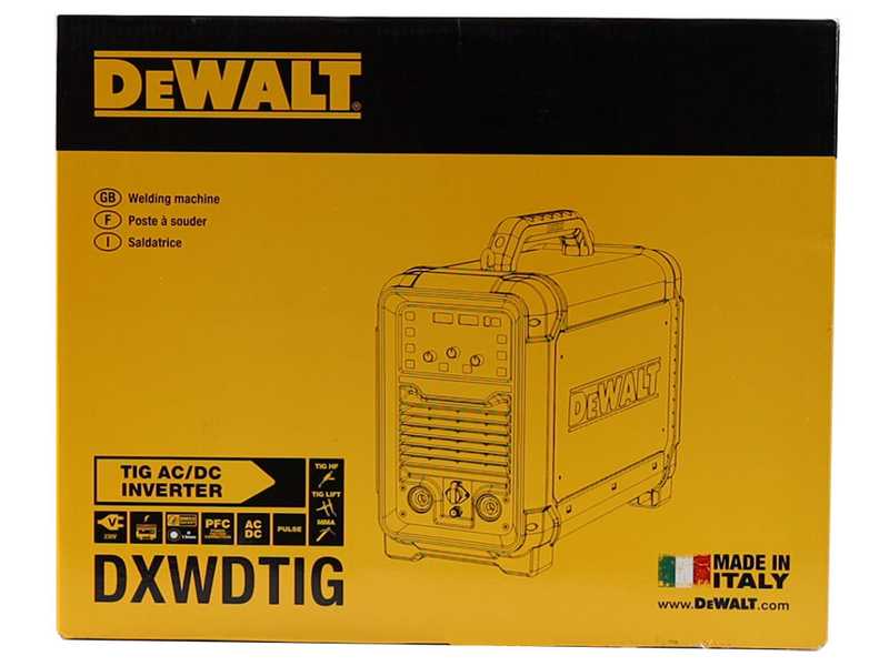 DeWalt DXWDTIG 210E - Poste &agrave; souder Inverter (TIG HF/LIFT, MMA) - courant continue (DC) - Mallette