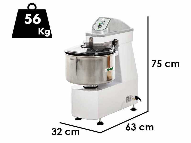 FIMAR 12SB- P&eacute;trin &agrave; spirale - Triphas&eacute; - Capacit&eacute; de p&acirc;te 12 Kg