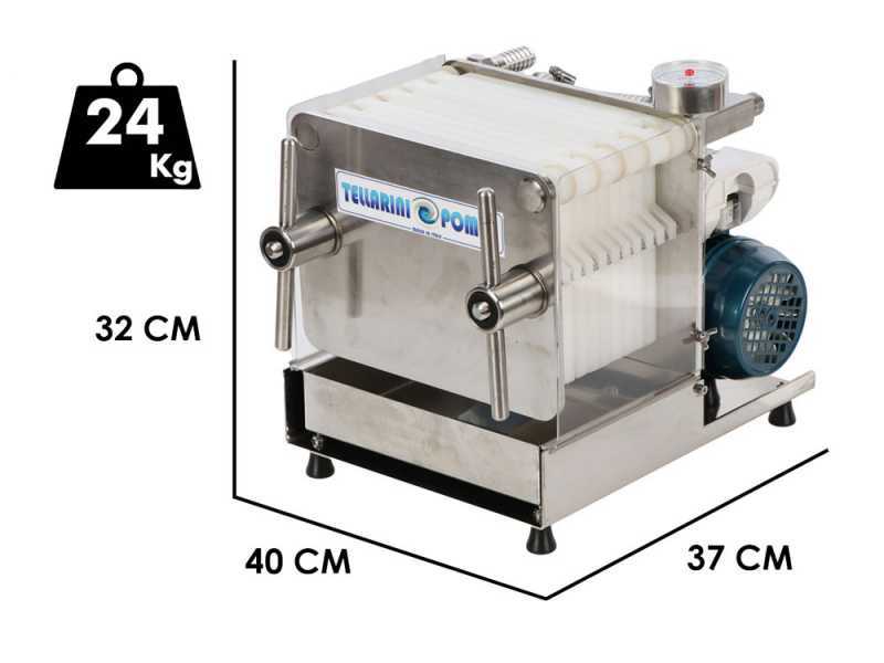 Tellarini CrystalPro jet 10 - Filtre pour vin &agrave; plaques - Pompe &oelig;nologique pour filtrer le vin