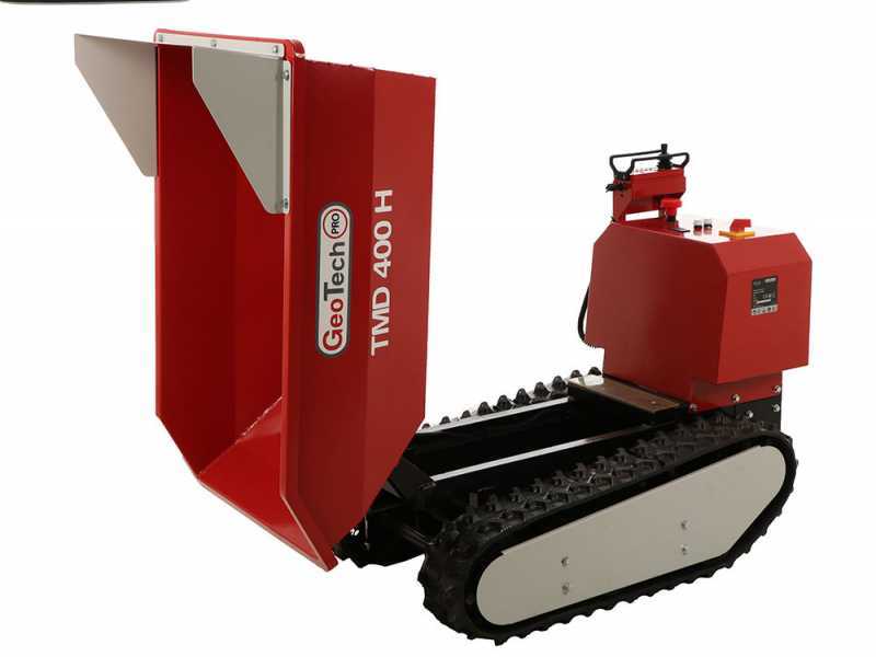 GeoTech-Pro TMD 400 H - Brouette &agrave; batterie 48V 15Ah avec basculement hydraulique