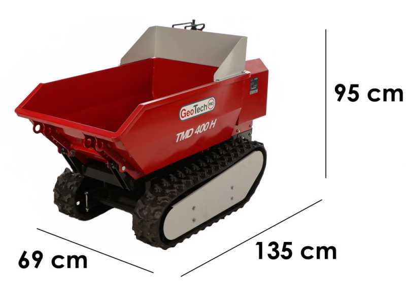GeoTech-Pro TMD 400 H - Brouette &agrave; batterie 48V 15Ah avec basculement hydraulique