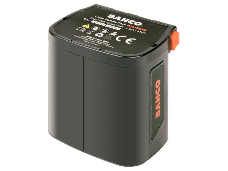 Bahco BCL240 - S&eacute;cateur &eacute;lectrique de taille - 3 Batteries de 21.6V 2.5Ah - Diam&egrave;tre de coupe 40 mm