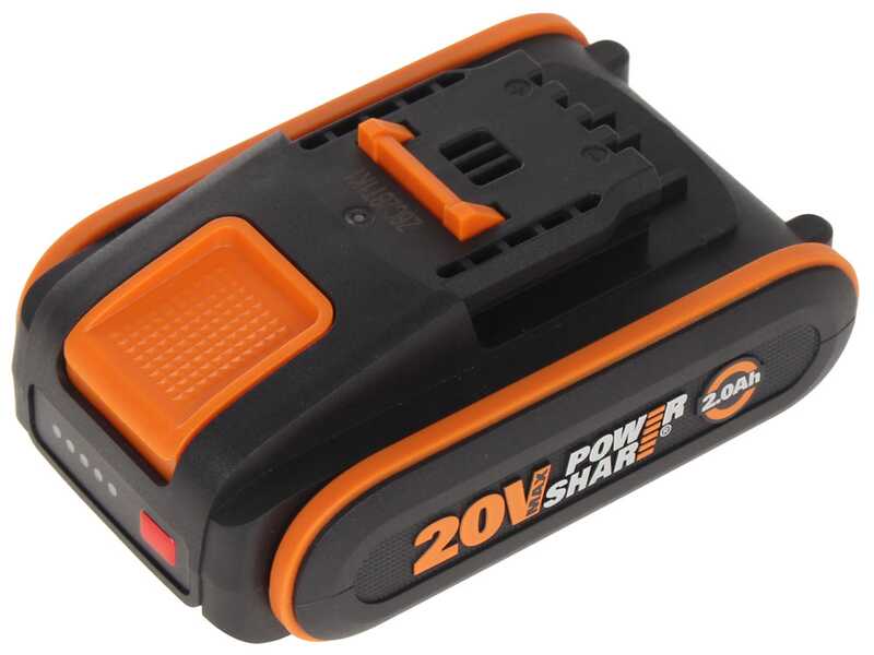 Worx Nitro WG325E - &Eacute;lagueuse sur batterie + perche de rallonge - 20V/2Ah