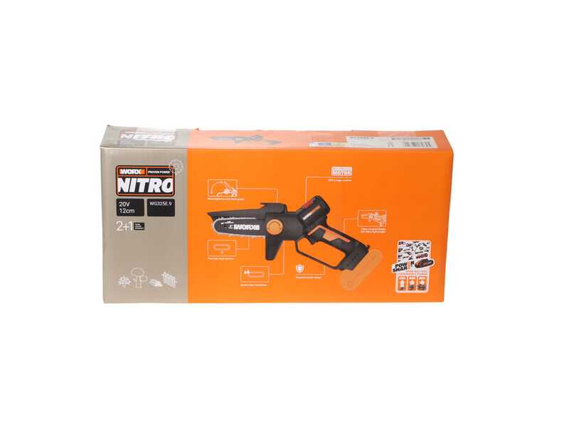 PROMO Worx Nitro WG325E - &Eacute;lagueuse manuelle &agrave; batterie + perche de rallonge - SANS BATTERIE NI CHARGEUR